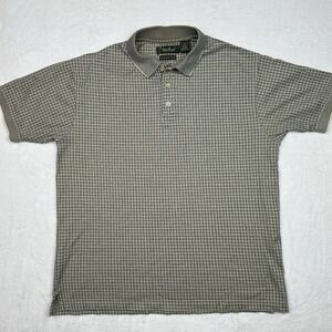 Palm Beach Resort Men's Double Mercerized Polo Rugby checkered Pattern Sz M‎